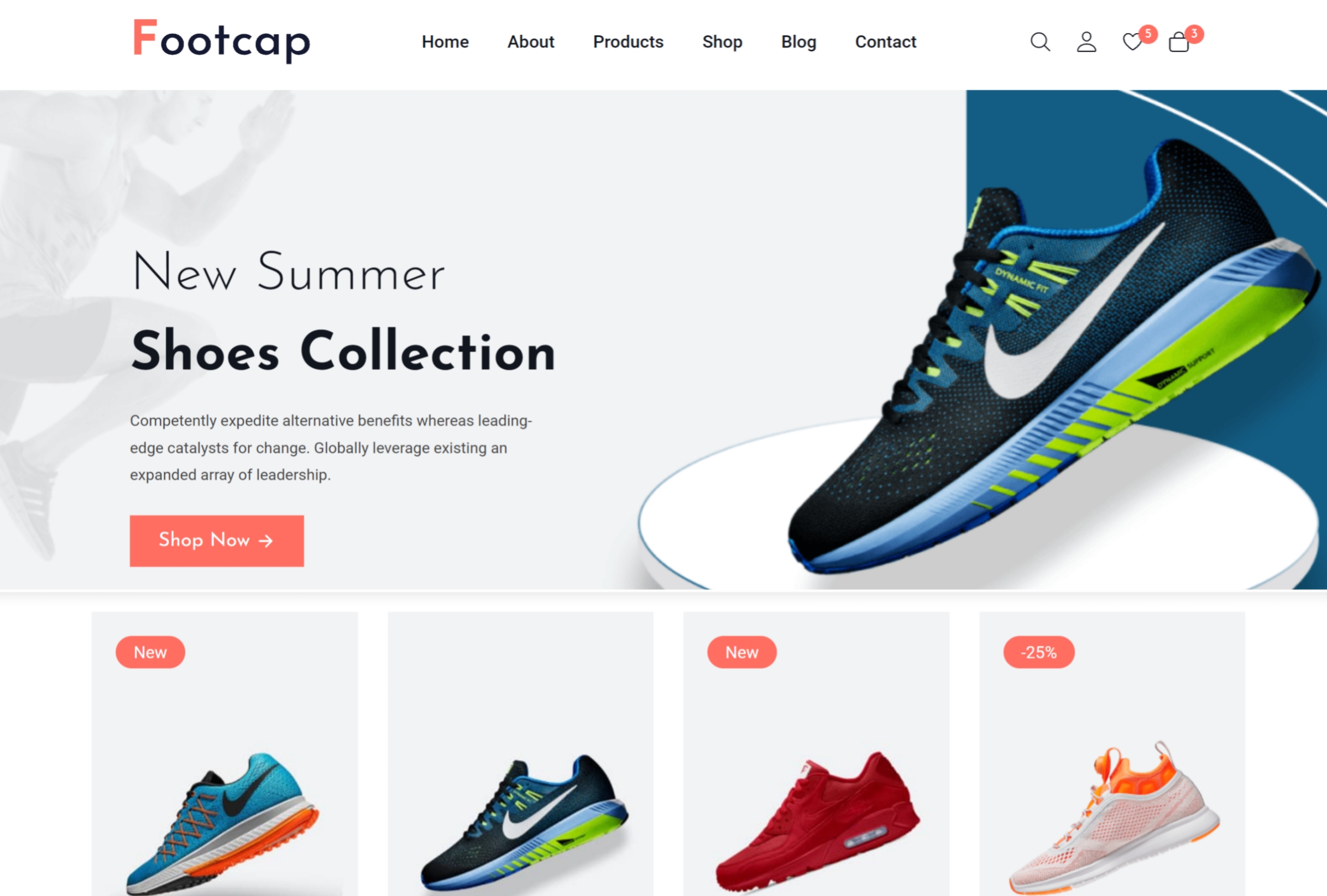 Website Design for Shoe E-Commerce